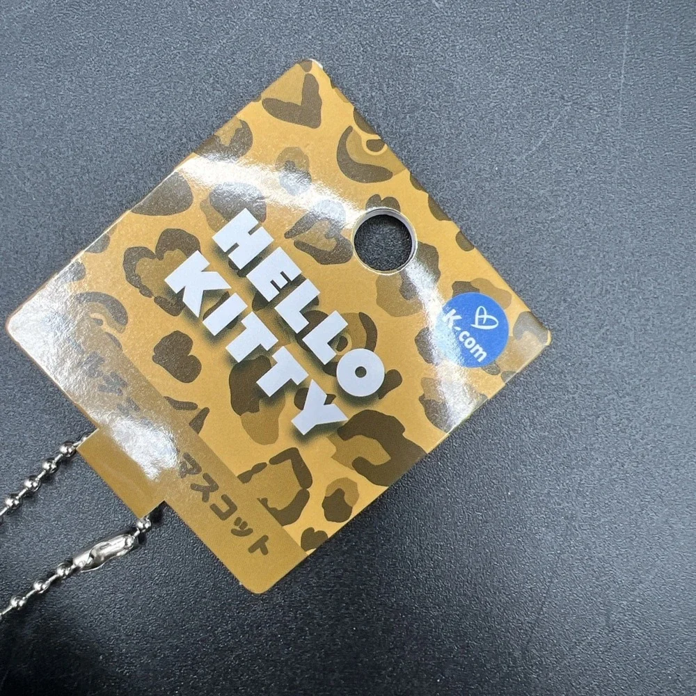 New K Company Hello Kitty Leopard Print Ball Chain Mascot Black KTH-BM-BK